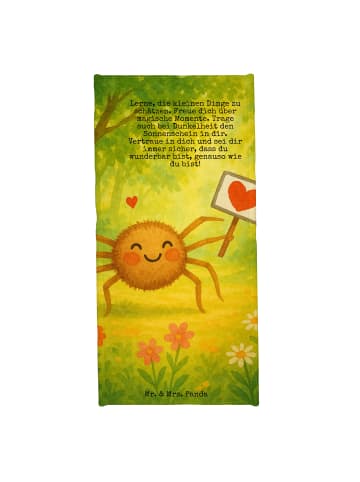 Mr. & Mrs. Panda Sporthandtuch Spinne Agathe Motivation Design m... in Weiß