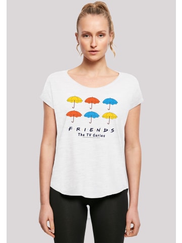 F4NT4STIC Long Cut T-Shirt FRIENDS Bunte Regenschirme in weiß