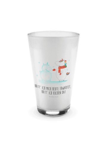 Mr. & Mrs. Panda Glas Einhorn Schneemann mit Spruch in Transparent