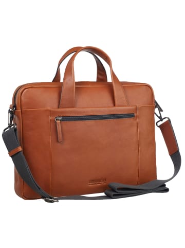 Leonhard Heyden Hamburg Aktentasche 38 cm Laptopfach cognac