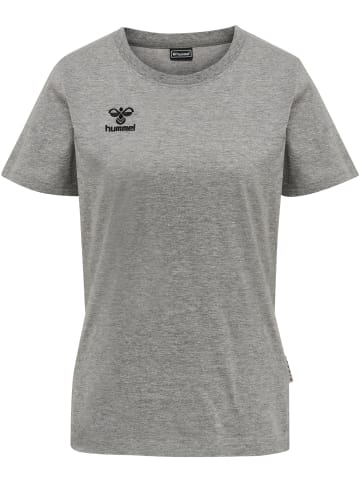 Hummel T-Shirt S/S Hmlmove Grid Cot. T-Shirt S/S Woman in GREY MELANGE