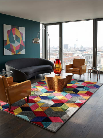 KADIMA DESIGN Kurzflor-Teppich Pflegeleicht MEON Geometrisch Strapazierfähig
