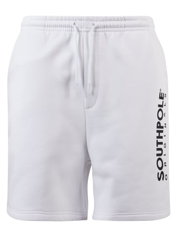 Southpole Sweat Shorts in white