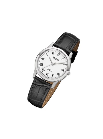 Regent Analog-Armbanduhr Regent Lederarmband schwarz klein (ca. 30mm)