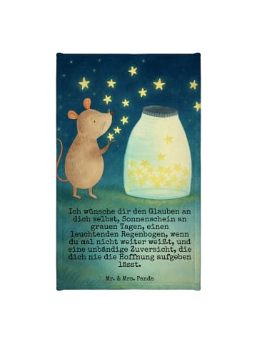 Mr. & Mrs. Panda Gästetuch Maus Sterne Design mit Spruch in Weiß