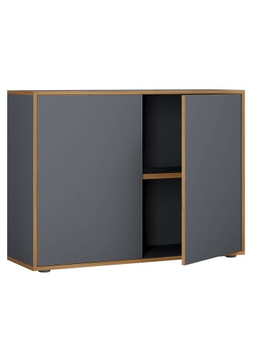VCM Büroschrank Aktenschrank Sideboard Salia 2fach in Anthrazit