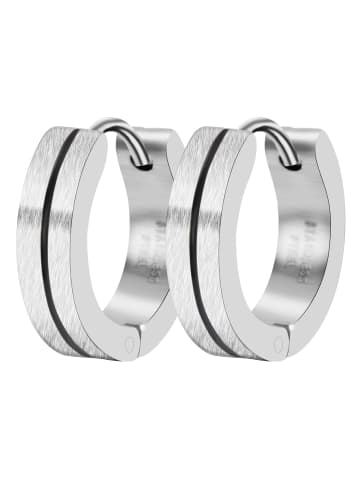 Adeliás Unisex Ohrringe – Klappcreole aus Edelstahl in silber