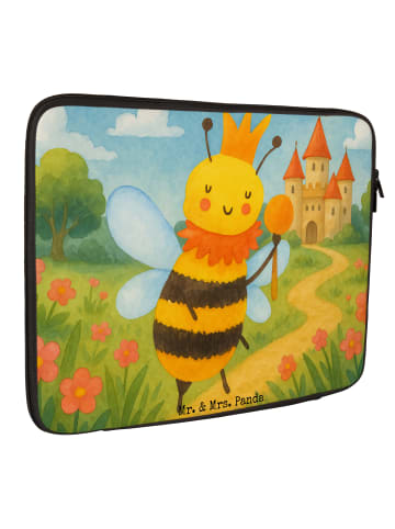 Mr. & Mrs. Panda Laptop Tasche Biene König Design ohne Spruch in Weiß