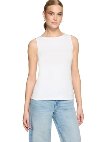 Zero  Basic Shirt mit U-Boot-Ausschnitt in Brilliant White