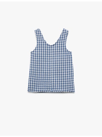 KOTON KLEIDER in Blau Karomuster