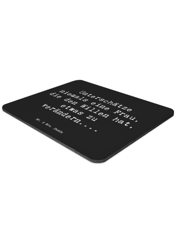 Mr. & Mrs. Panda Mouse Pad Spruch Hoffnung Veränderung mit Spruch in Schwarz