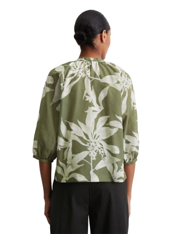 Marc O'Polo Print-Bluse regular in multi/forest moss