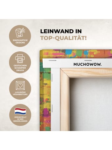 MuchoWow Leinwand bilder Bunte Schimpanse (BxH)