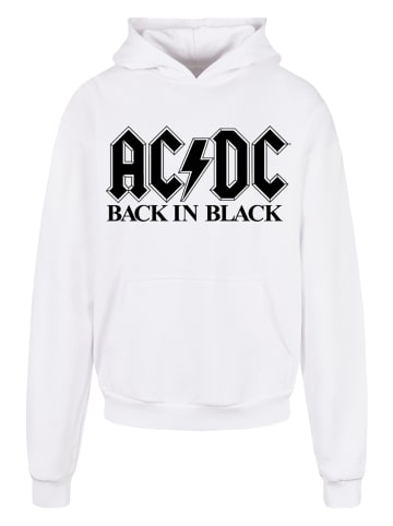 F4NT4STIC Ultra Heavy Hoodie ACDC Back In Black Logo in weiß