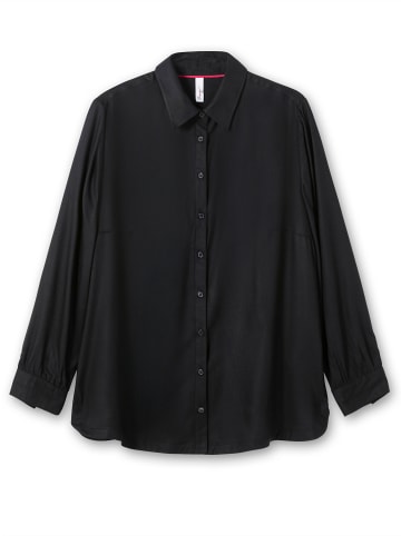 sheego Hemdbluse in schwarz