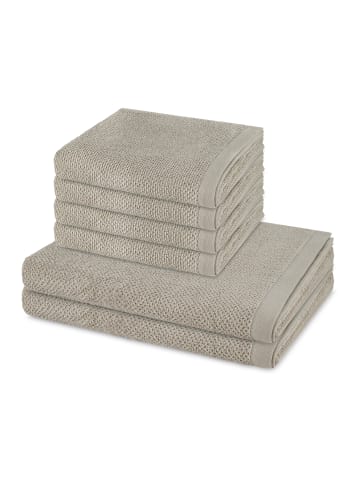 Möve 4 X Handtuch 2 X Duschtuch im Set Bliss in Silver grey
