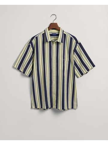 Gant REL COTTON LINEN STRIPE SS SHI Kurzarmhemd in Persian blue