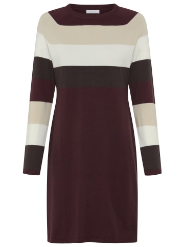 Tamaris Strickkleid in bordeaux braun gestreift
