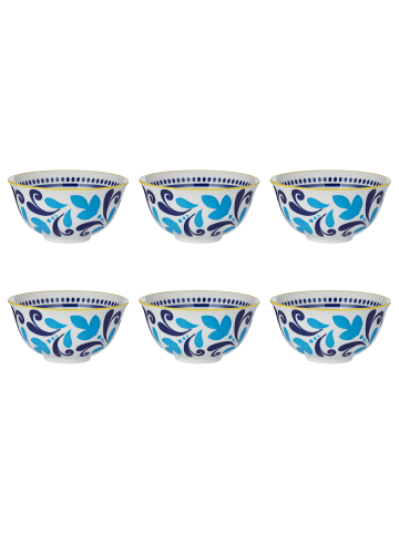Butlers Schale ORNAMENTS 6er-Set in Blau / Gelb
