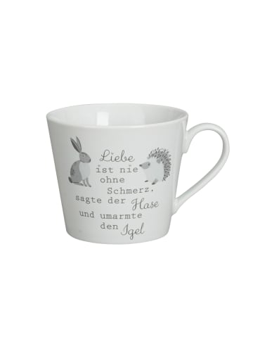 Krasilnikoff Happy Cup aus Hase und Igel in weiss