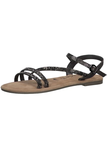 Tamaris Riemchensandalen in Schwarz (Pewter Glam)