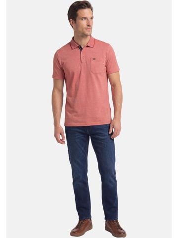 Redmond Poloshirt Basic in Rot / weiß