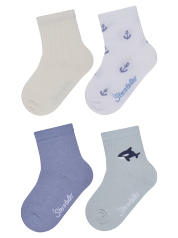 Sterntaler Socken 4er-Pack Anker in weiß