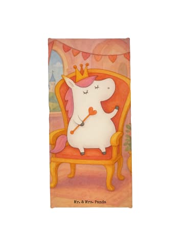 Mr. & Mrs. Panda Duschtuch Einhorn Prinzessin Design ohne Spruch in Weiß
