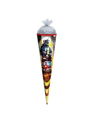 ROTH Schultüte groß Feuerwehrmann 85 cm, Glanzfolie in Rot