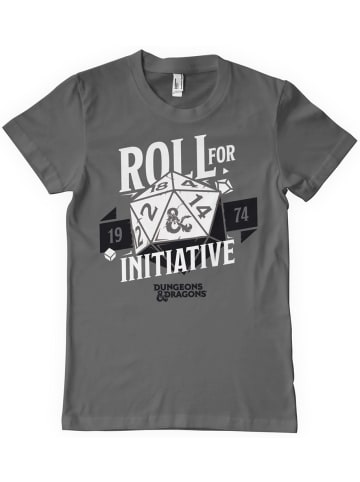 Dungeons And Dragons T-Shirt "D&D Roll f. Init." in Grau