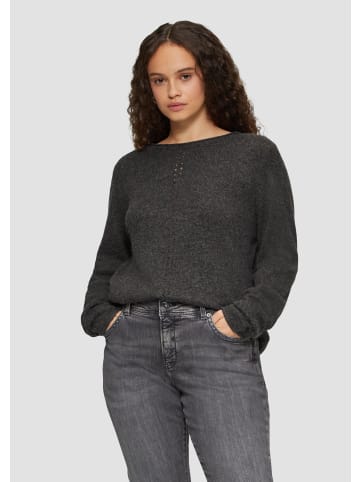 QS Strickpullover langarm in Schwarz