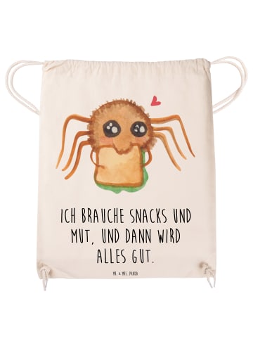 Mr. & Mrs. Panda Sportbeutel Spinne Agathe Sandwich mit Spruch in Creme