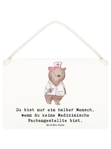 Mr. & Mrs. Panda Deko Schild Medizinische Fachangestellte Herz m... in Weiß