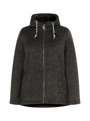 Schmuddelwedda Damen Strickfleecejacke in Grau Melange