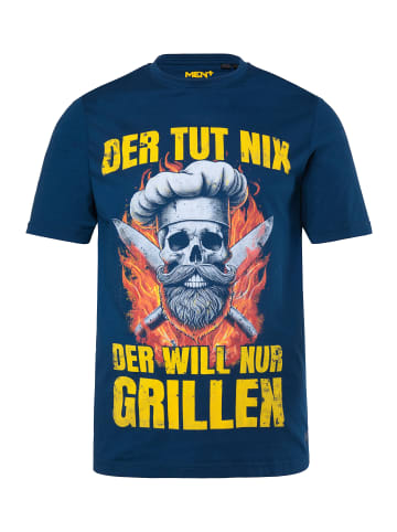 Men Plus Kurzarm T-Shirt in blau