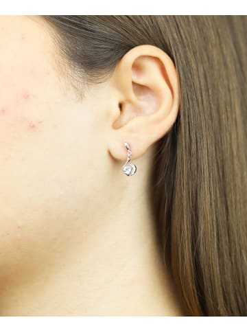Diamant L'éternel Ohrringe aus 375 Weißgold mit 0.42 Karat Diamant mit Topas