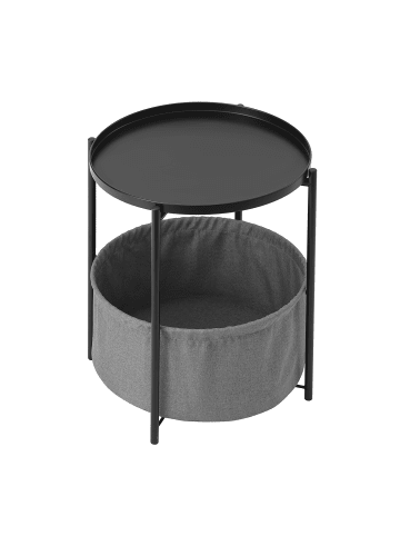 Home Nature Wohnkonzept Beistelltisch Kleiner Tisch in Schwarz & Grau 42x42x52 cm