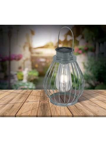 näve LED Solarleuchte "BALUBO" in silber - (L)15.5 cm x (B)15.5 cm x (H)21.5 cm
