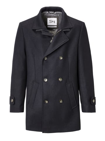 S4 JACKETS Wollmantel George in navy