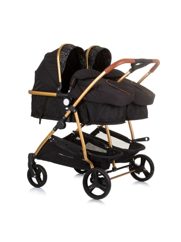 Chipolino Geschwisterkinderwagen Duo Smart in schwarz