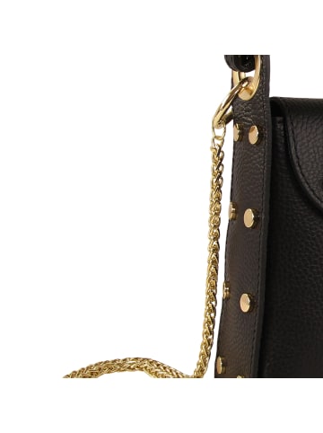 Toscanto Leder Umhängetasche Toscanto Tasche schwarz ca. 13cm