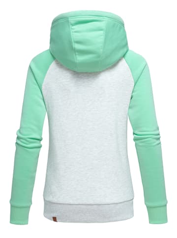 REPUBLIX Kapuzenpullover RILEY in Hellgrau Melange/Mint