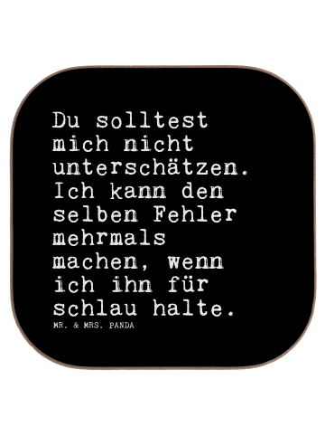 Mr. & Mrs. Panda Holzuntersetzer Du solltest mich nicht... mit S... in Schwarz