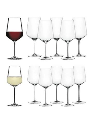 Spiegelau 12-tlg. Rot- und Weißweingläser Style in Transparent – in transparent