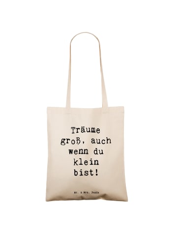 Mr. & Mrs. Panda Beutel Spruch Alleine schlafen lernen mit Spruch in Creme