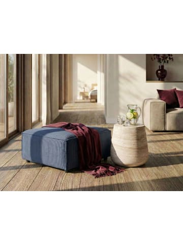 Beliani Ottomane ARDAL in Blau/Schwarz - (W) 86 x (H) 45 x (L) 86 cm