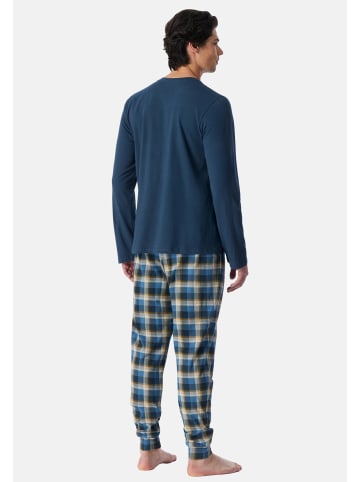 Schiesser Schlafanzug Casual Essentials in Deep blue