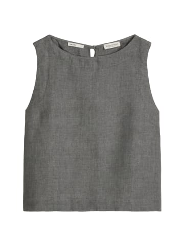 Marc O'Polo Ärmellose Leinenbluse regular in Slate Grey Melange
