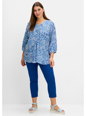 sheego Twill-Hose in blaubeere