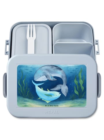 Mr. & Mrs. Panda MEPAL Bentobox Walfisch Thunfisch Design ohne S... in Blau Pastell